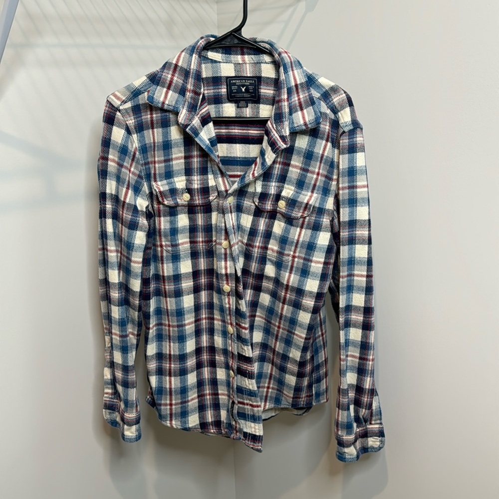 American Eagle Flannel Button Down Size M - image 1